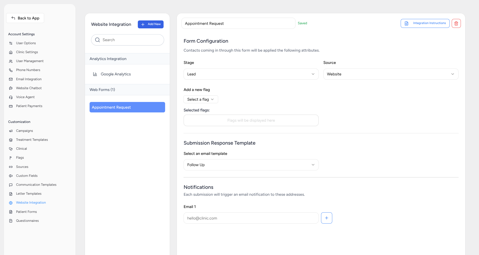 Website Integration screenshot 2
